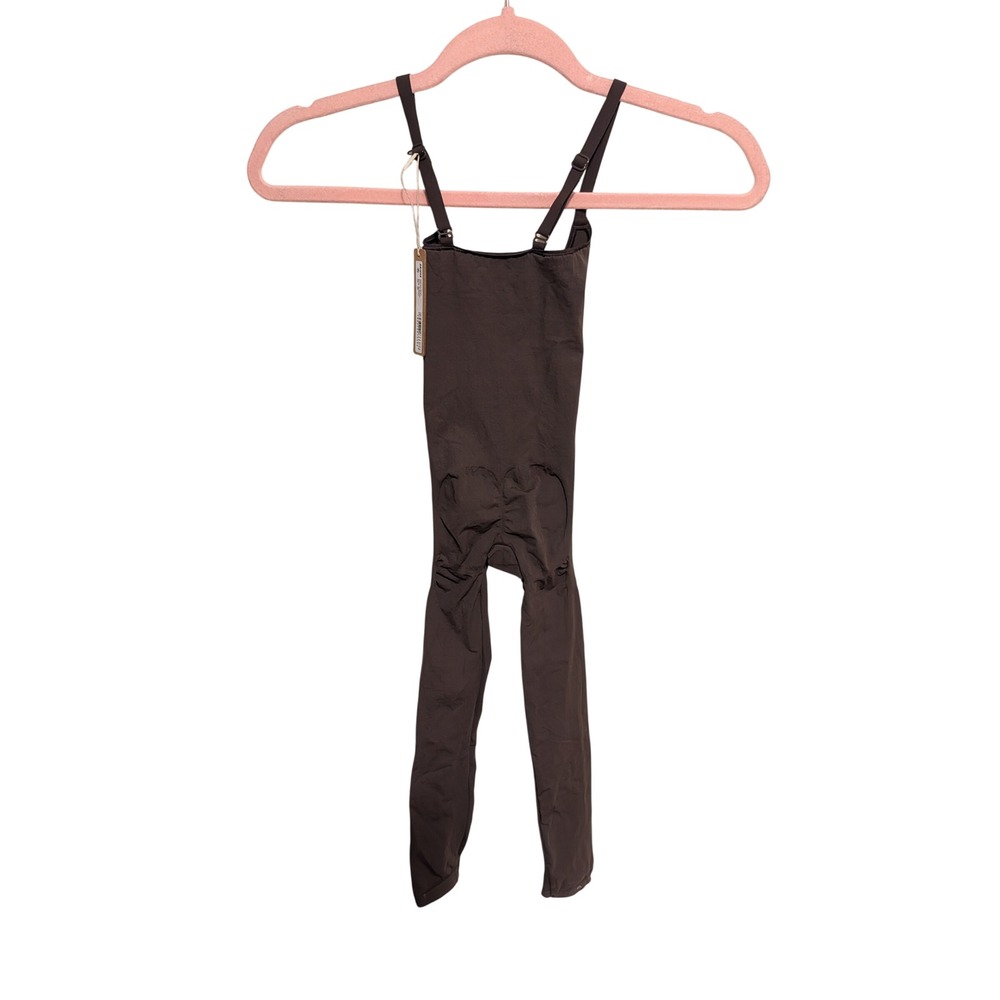 Skims Everyday Sculpt Open Bust Catsuit Espresso XXS